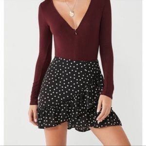 Polka Dot Ruffled Skirt